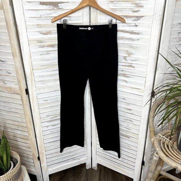 BETABRAND Women's Wide Leg Yoga Work Pant Faux Pockets Black Medium - Picture 10 of 13